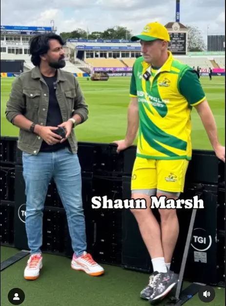 Pakistan Team Intense Pre-Match Training Session at Edgbaston 3 Shaun Marsh Talking to media