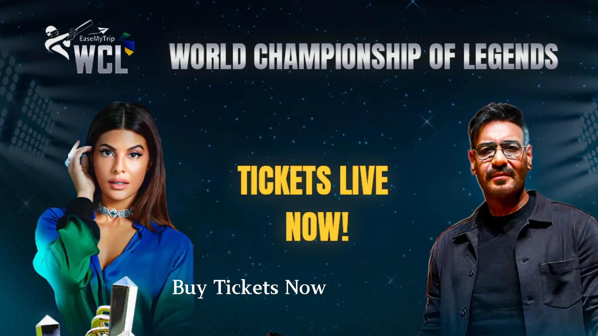 EaseMyTrip WCL 2025 Tickets Now Live Across 4 Iconic Cities · World Championship of Legends